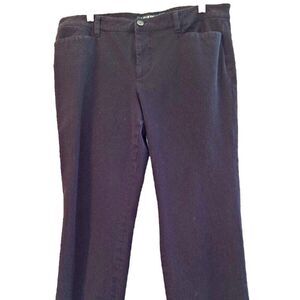 LRL Adelle Pants Black 14 Mid Rise Stretch Trousers Office Lauren Ralph Lauren